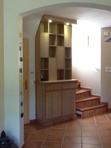 Bibliothèque en chêne cerusé